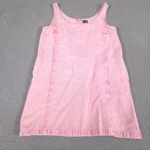 Gap Dress Women Medium Pink Misty Rose UltraSoft Mini Denim Shift Cotton Lyocell
